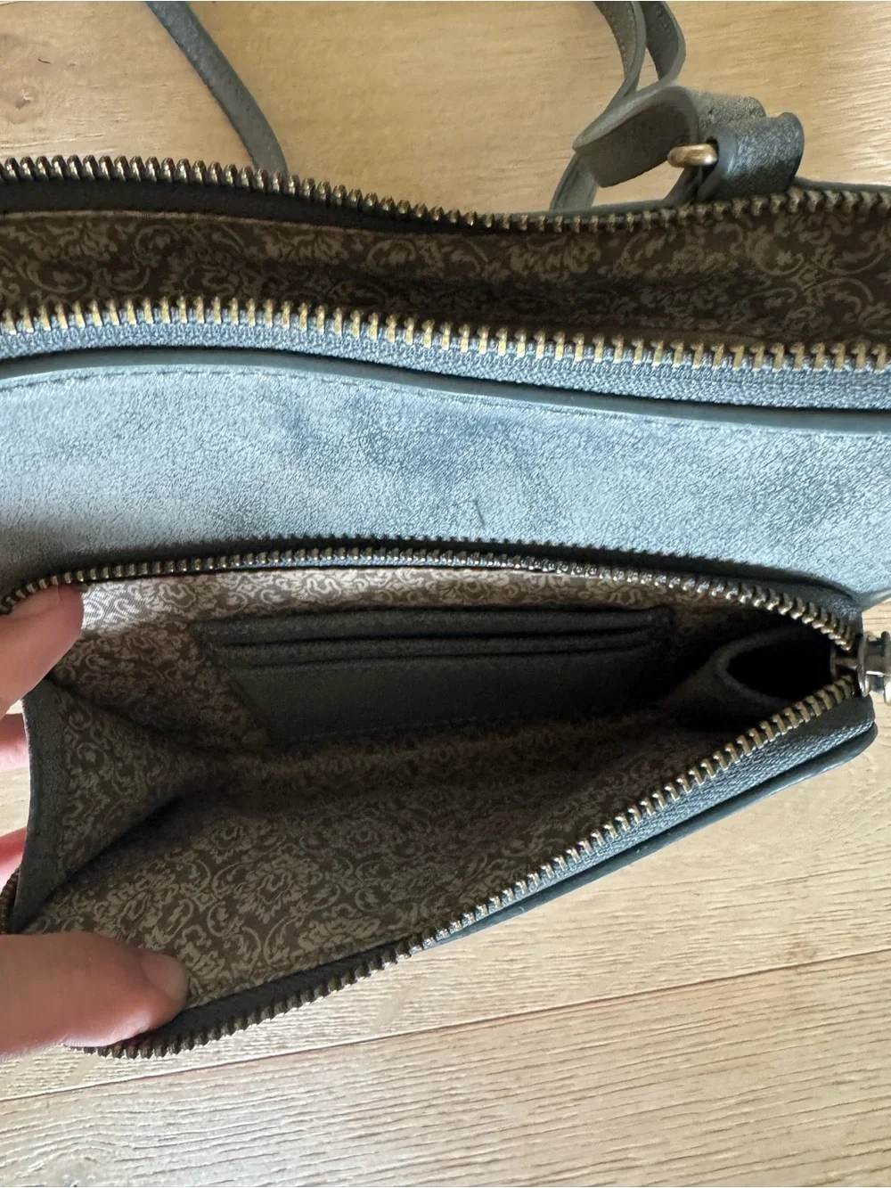 Boho Crossbody Shoulder Bag in Gray